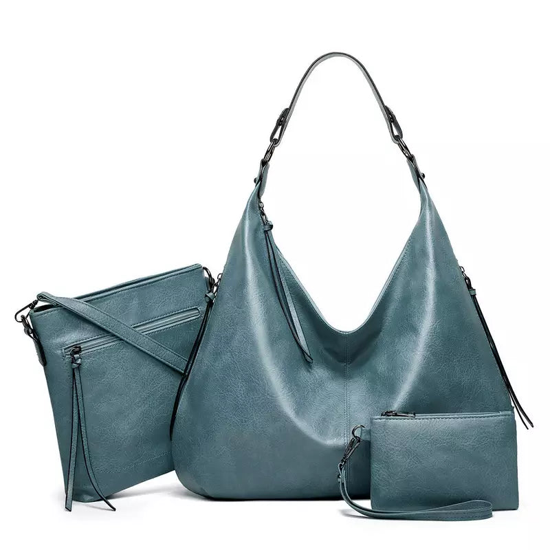BOLSOS CUERO VEGANO - CONJUNTO 3 PIEZAS