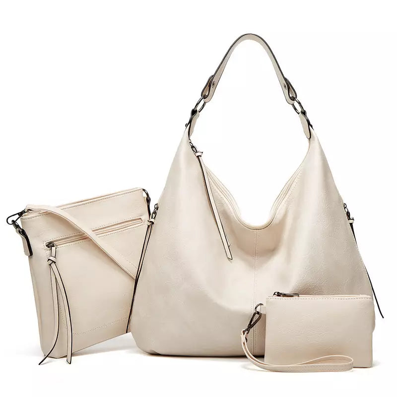 BOLSOS CUERO VEGANO - CONJUNTO 3 PIEZAS
