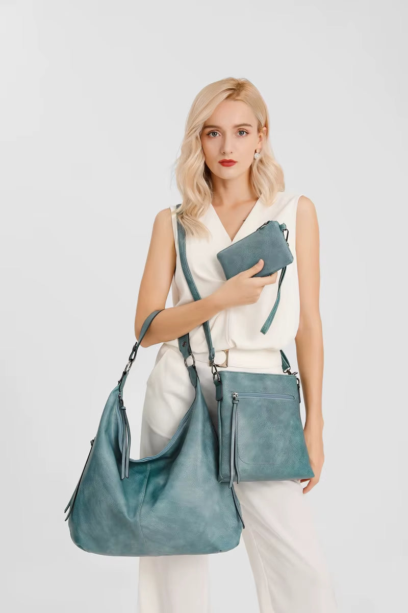 BOLSOS CUERO VEGANO - CONJUNTO 3 PIEZAS
