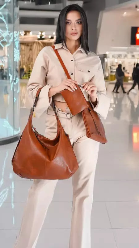 BOLSOS CUERO VEGANO - CONJUNTO 3 PIEZAS