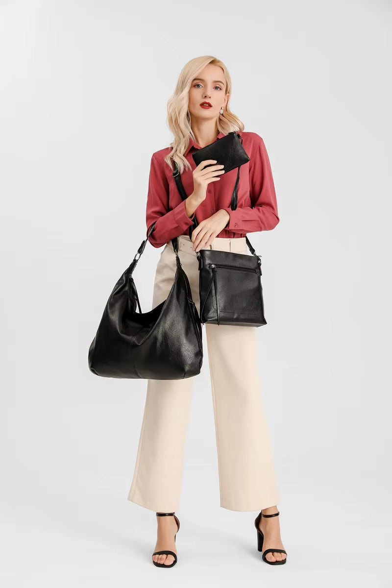 BOLSOS CUERO VEGANO - CONJUNTO 3 PIEZAS